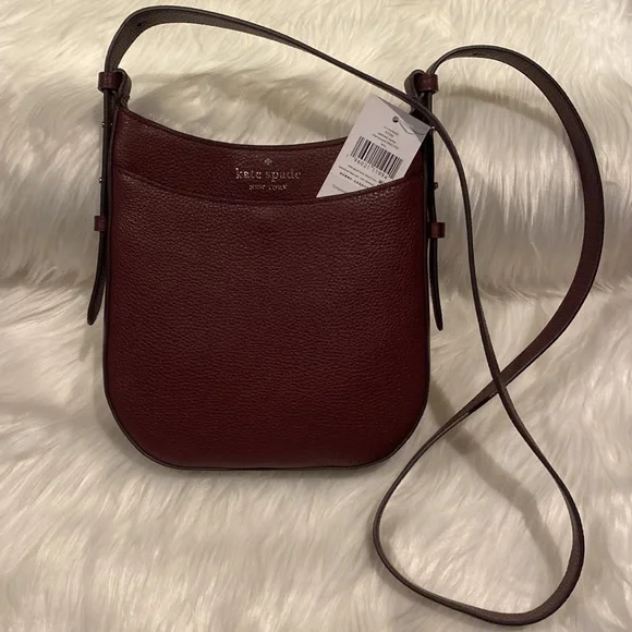 Kate Spade ♠️ Leila K7306 North South, Cranberry color, Leather Crossbody, NWT